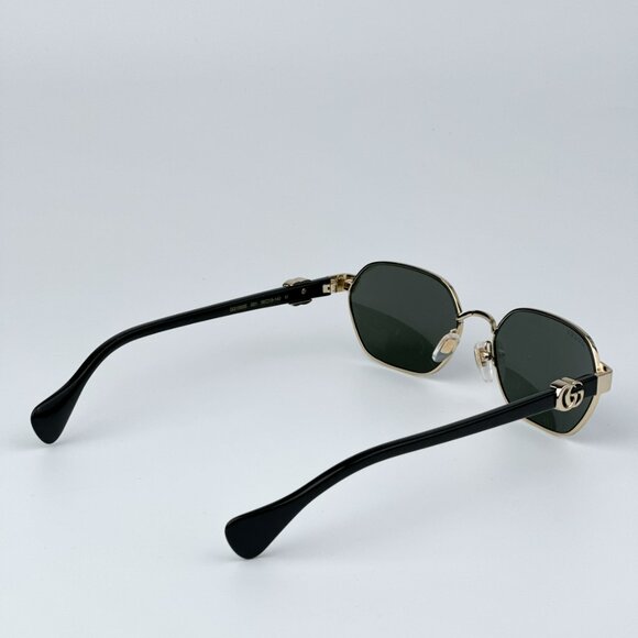 Gucci GG1593S 001 BRAND NEW Sunglasses Gold Grey Geometric Unisex - Picture 11 of 15